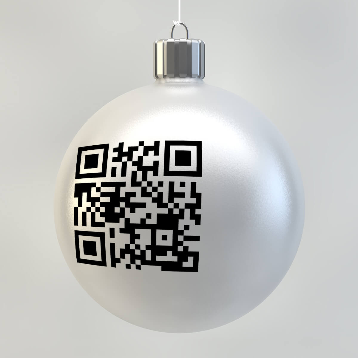 silberne Weihnachtskugel